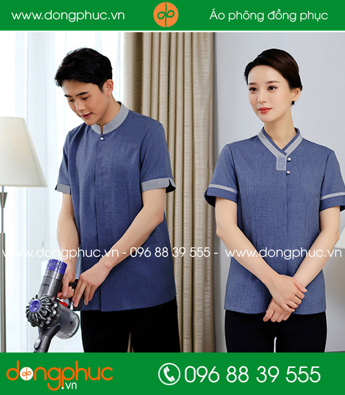 Đồng phục vệ sinh màu ghi đậm